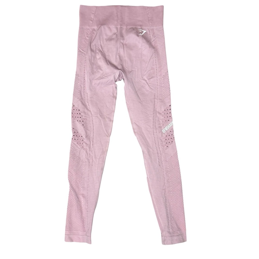 Gymshark Flawless Knit Tights in a dusty rose/pink color